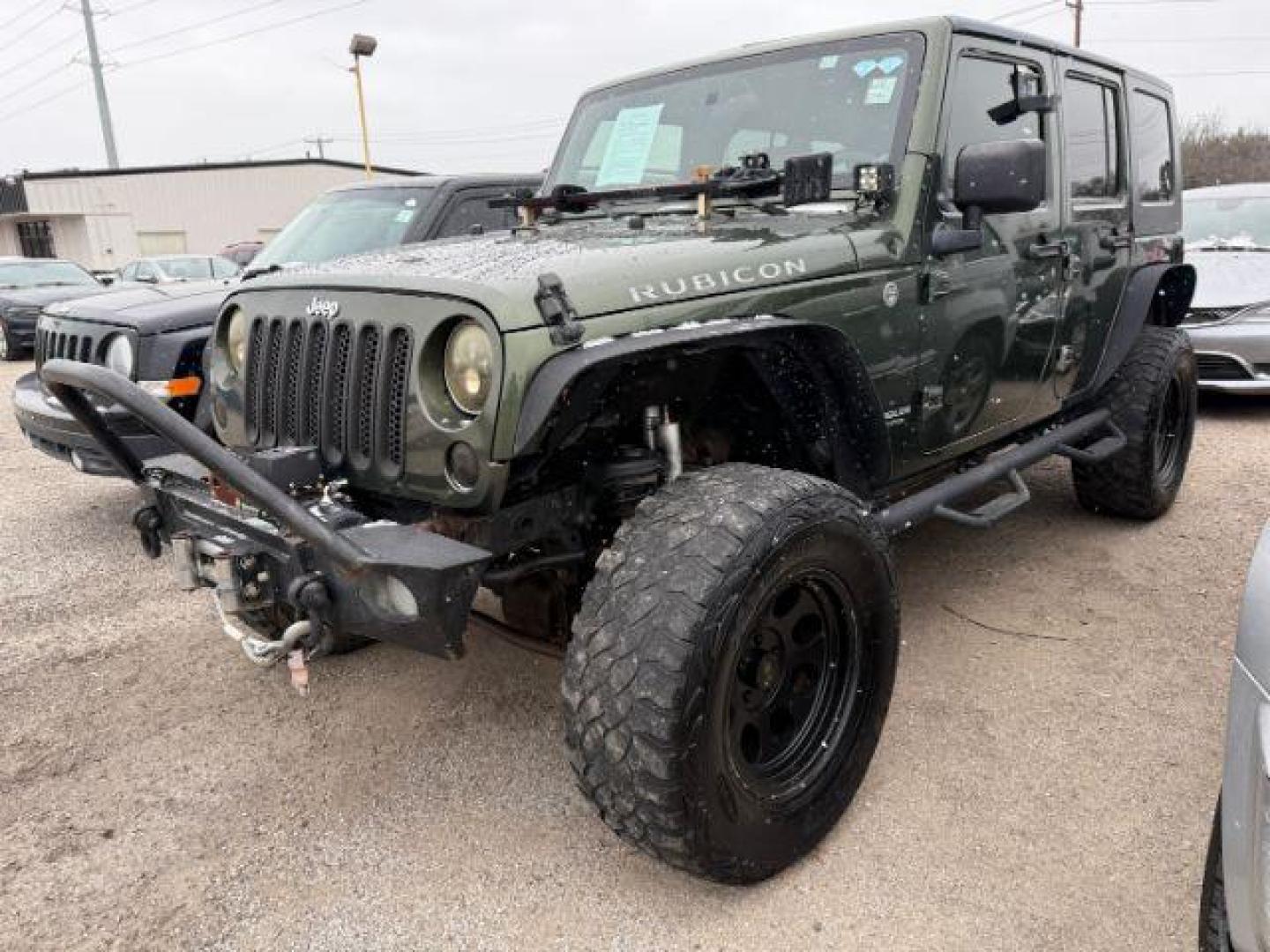 2008 GREEN Jeep Wrangler Unlimited Rubicon (1J8GA69178L) with an 3.8L V6 OHV 12V engine, located at 2715 W Pioneer Pkwy, Arlington, TX, 76013, (817) 265-9009, 32.710262, -97.153236 - Photo#2